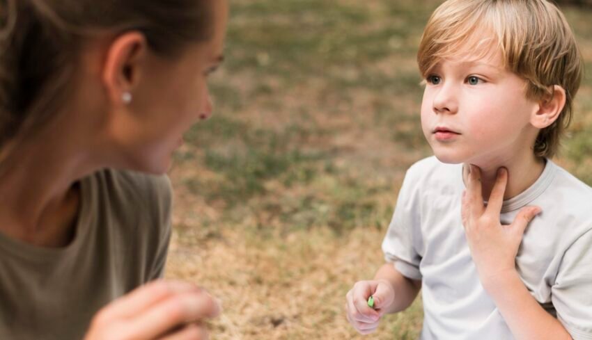 close-up-teacher-boy-outdoors